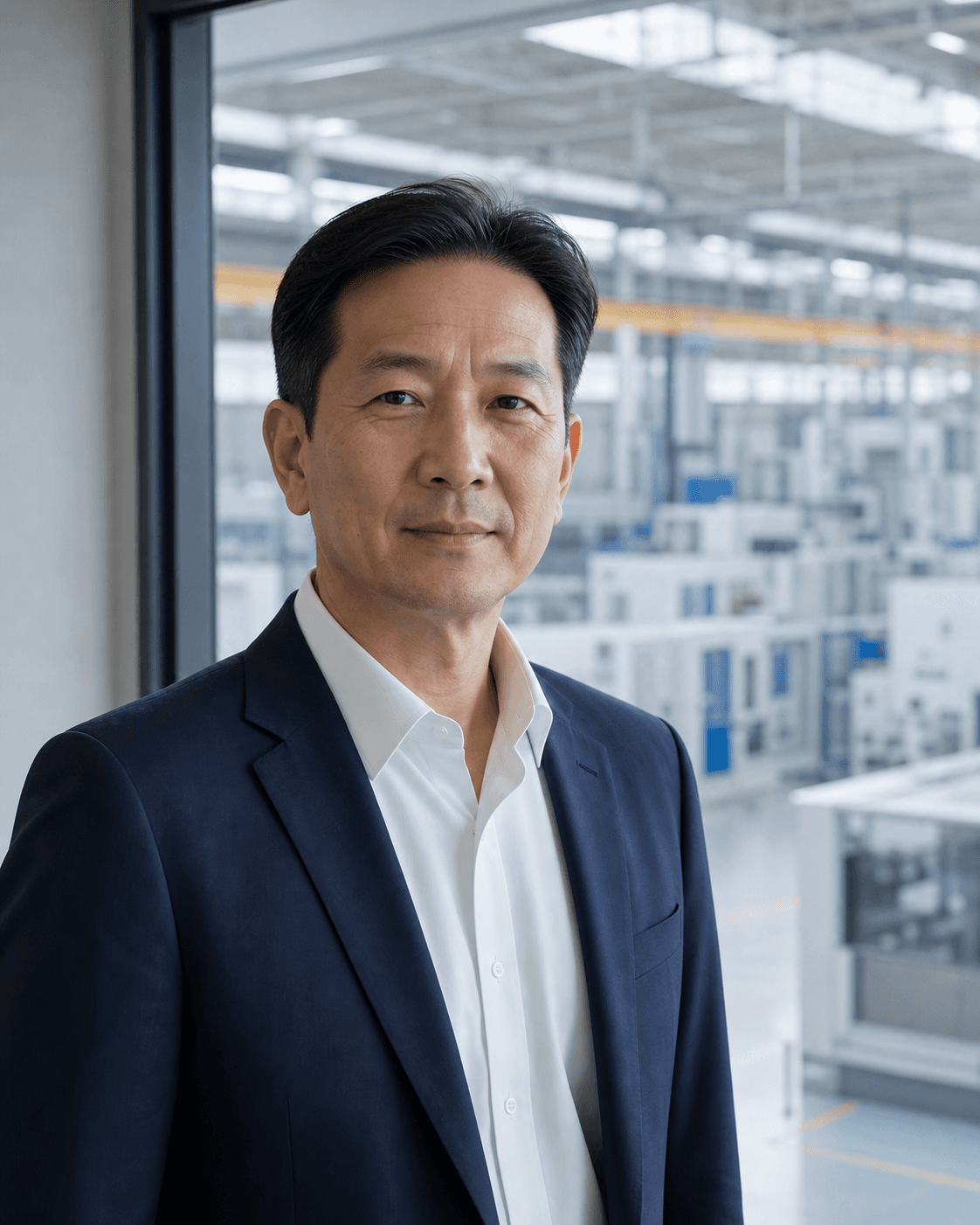 Founder of Weighix in the manufacturing facility
